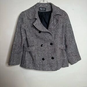Paul Levy Multicolored Plaid Pure Wool coat Jacket